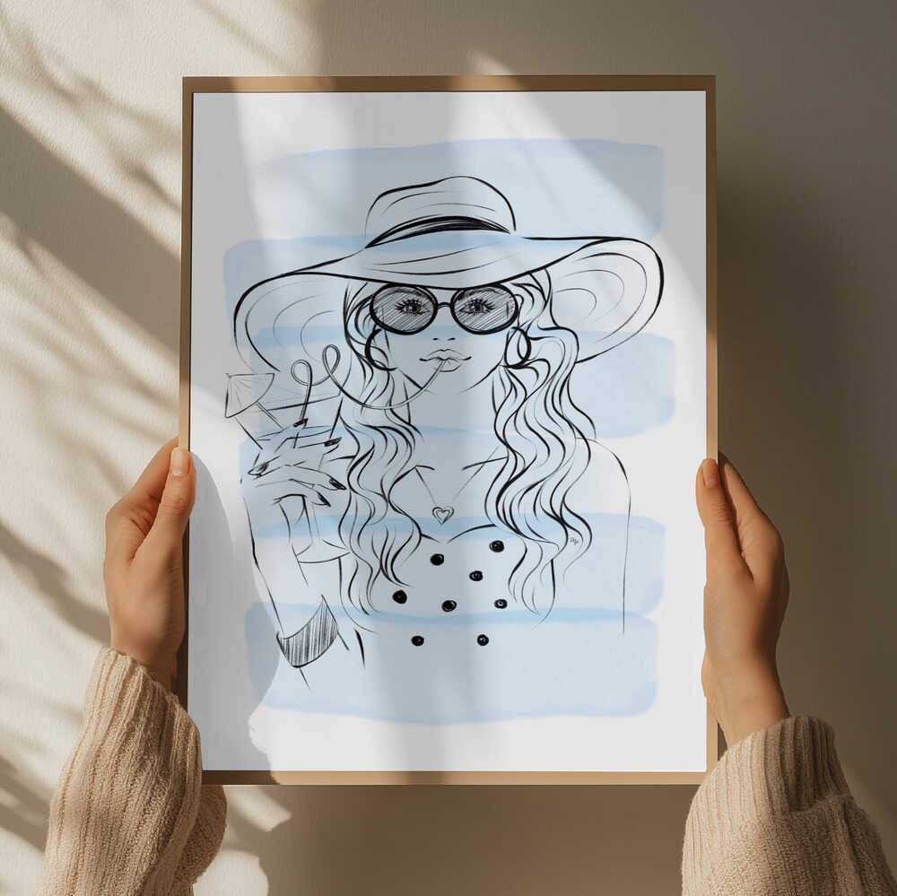 Stylish Woman Sipping