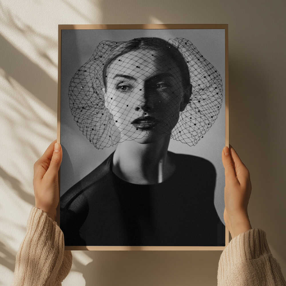 Elegant Veiled Gaze