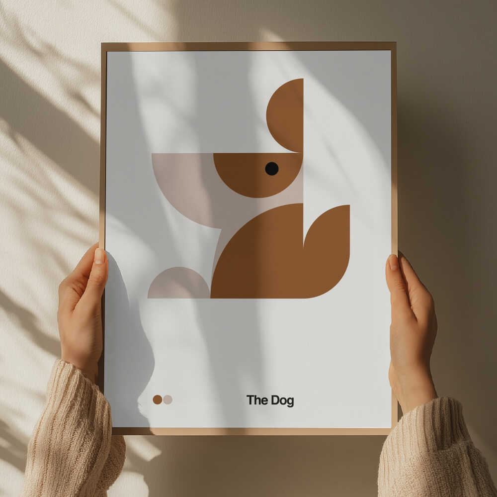 Bauhaus Dog Print | Minimalist Nursery Art