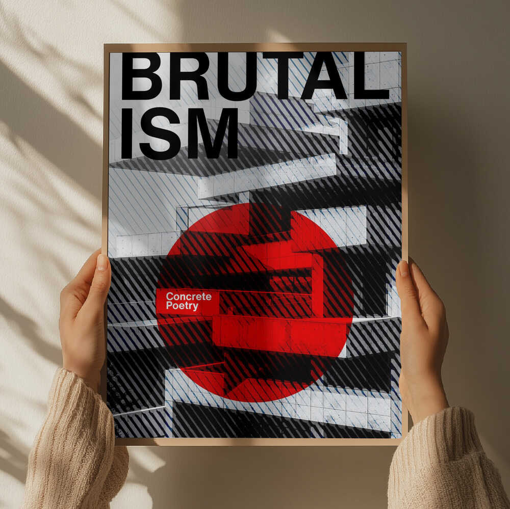 Brutalism Concrete Poetry – Modern Architectural Poster