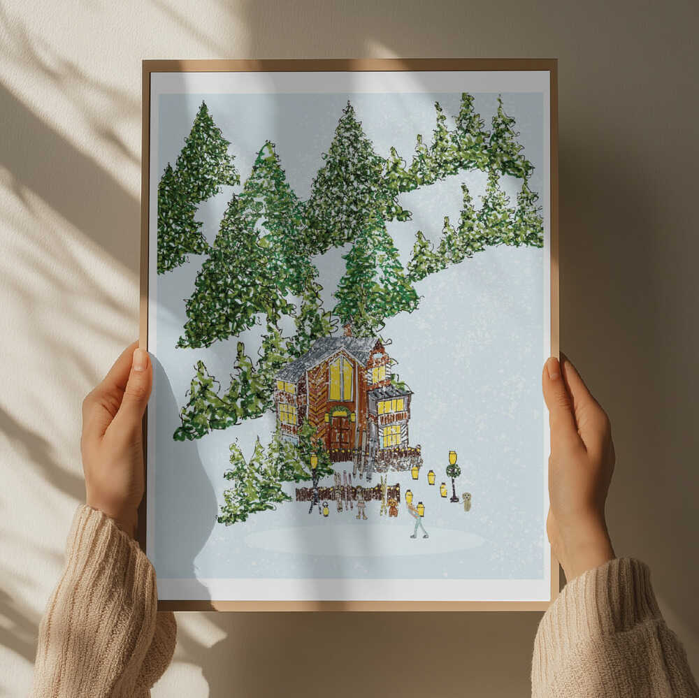Mysig skridskoåkning