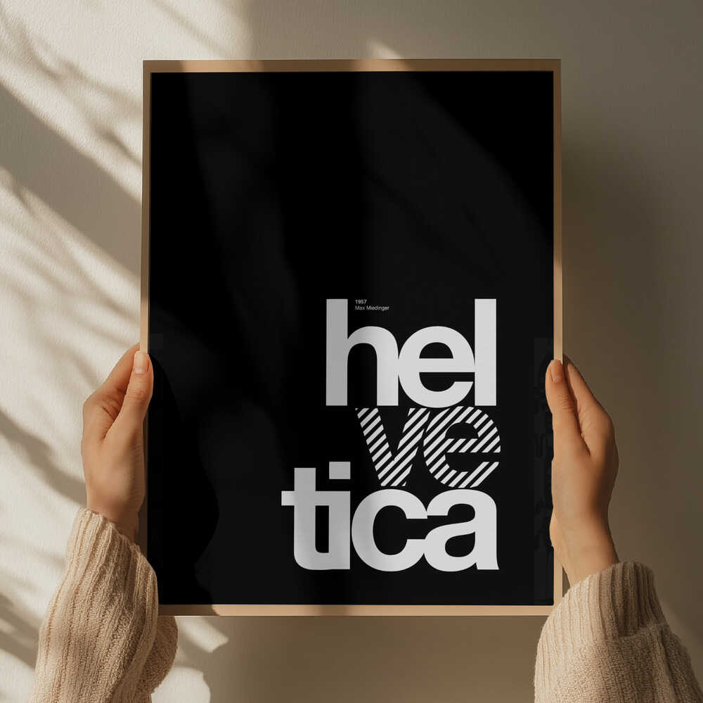 Helvetica, hel ve tica, Typographic, Black Design