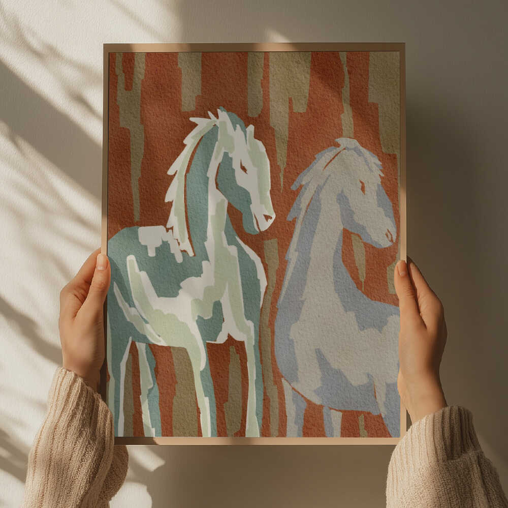 Abstract Forest Horses