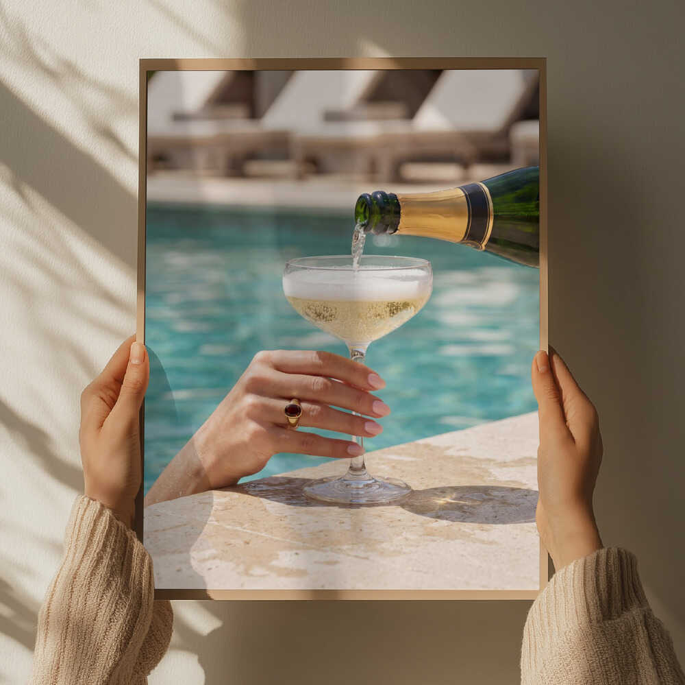 Luxury Poolside Champagne