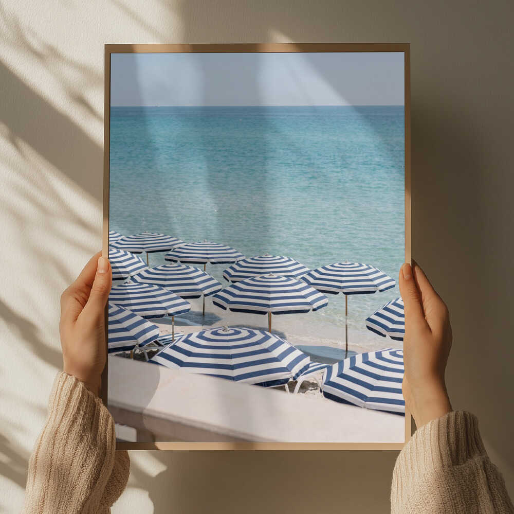 Striped Umbrellas Beach Day