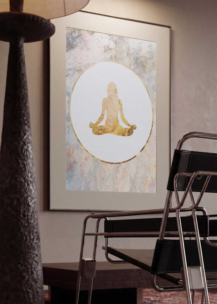 Golden Meditation Silhouette
