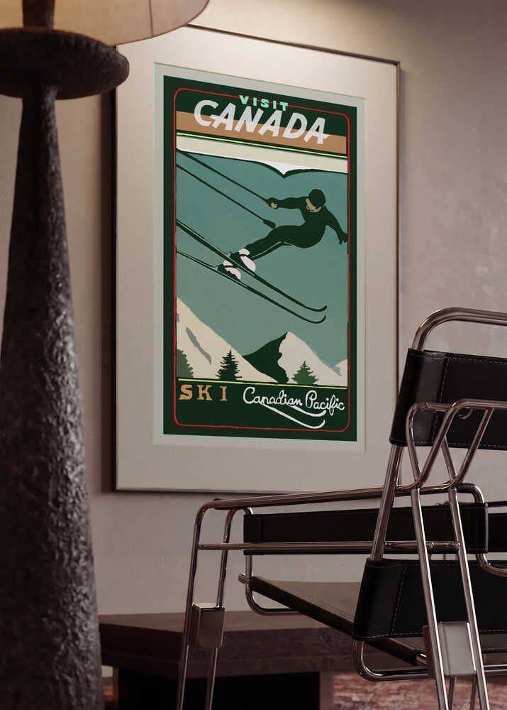 Vintage Ski Mountain Adventure