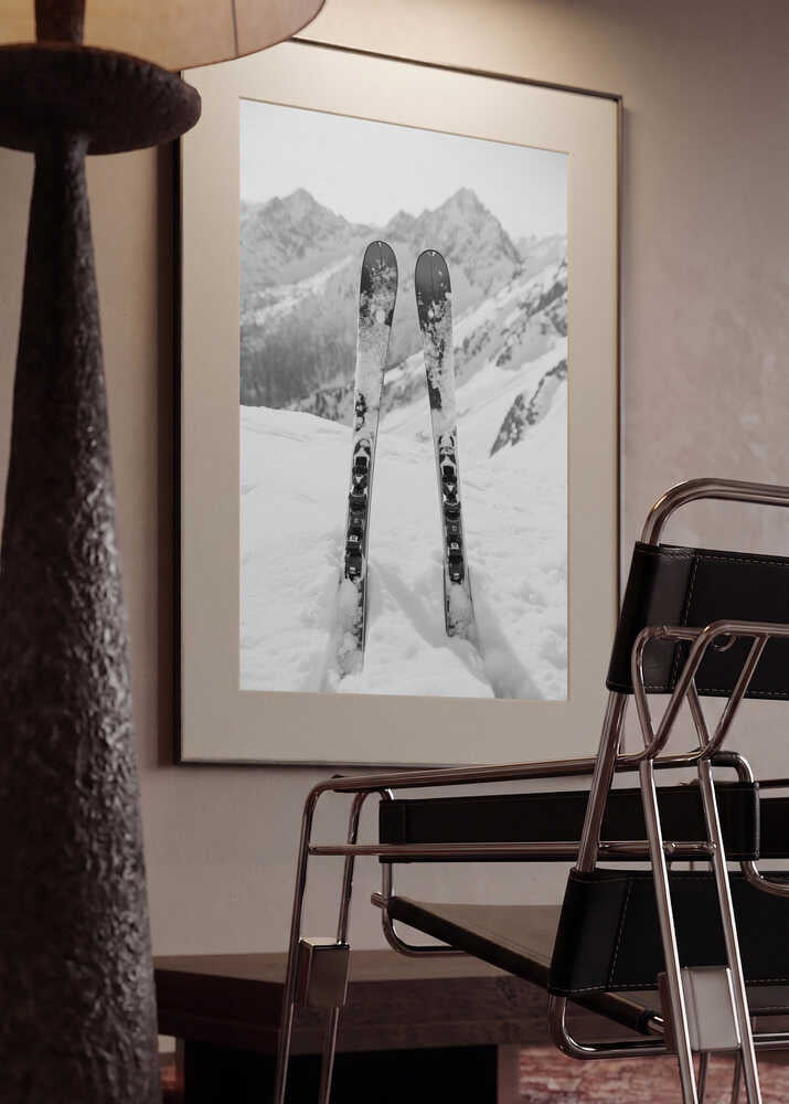 Alpine Skis And Peaks