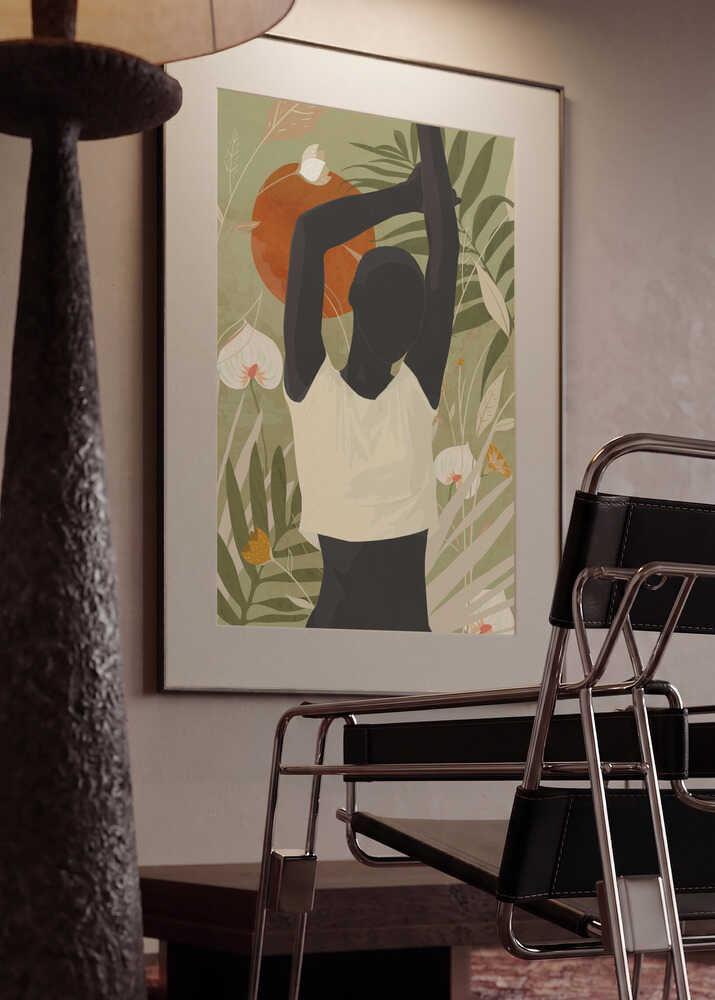 Botanical Silhouette Woman