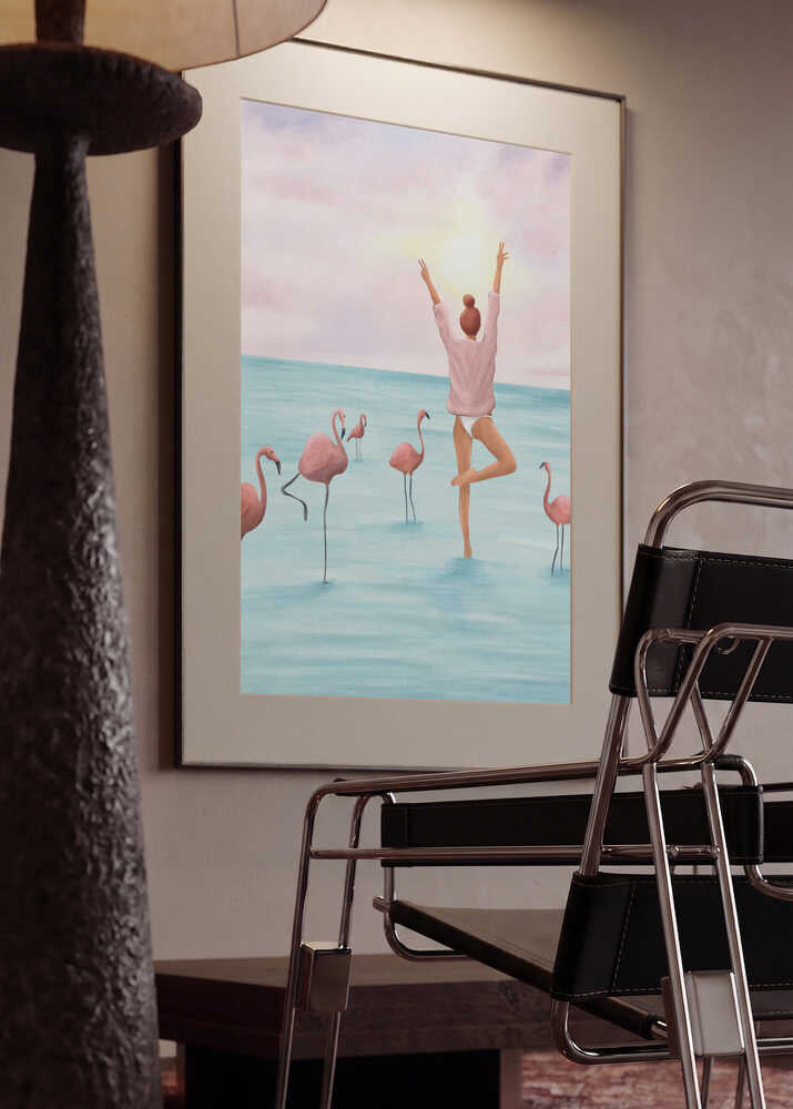 Tropical Flamingo Woman