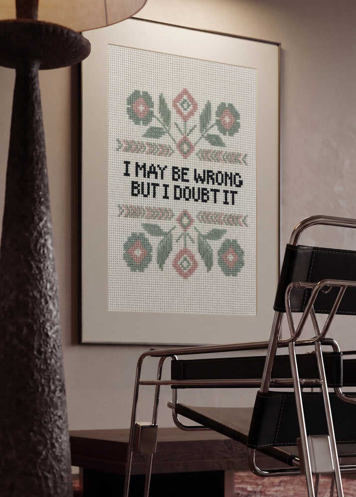 Witty Cross Stitch Quote
