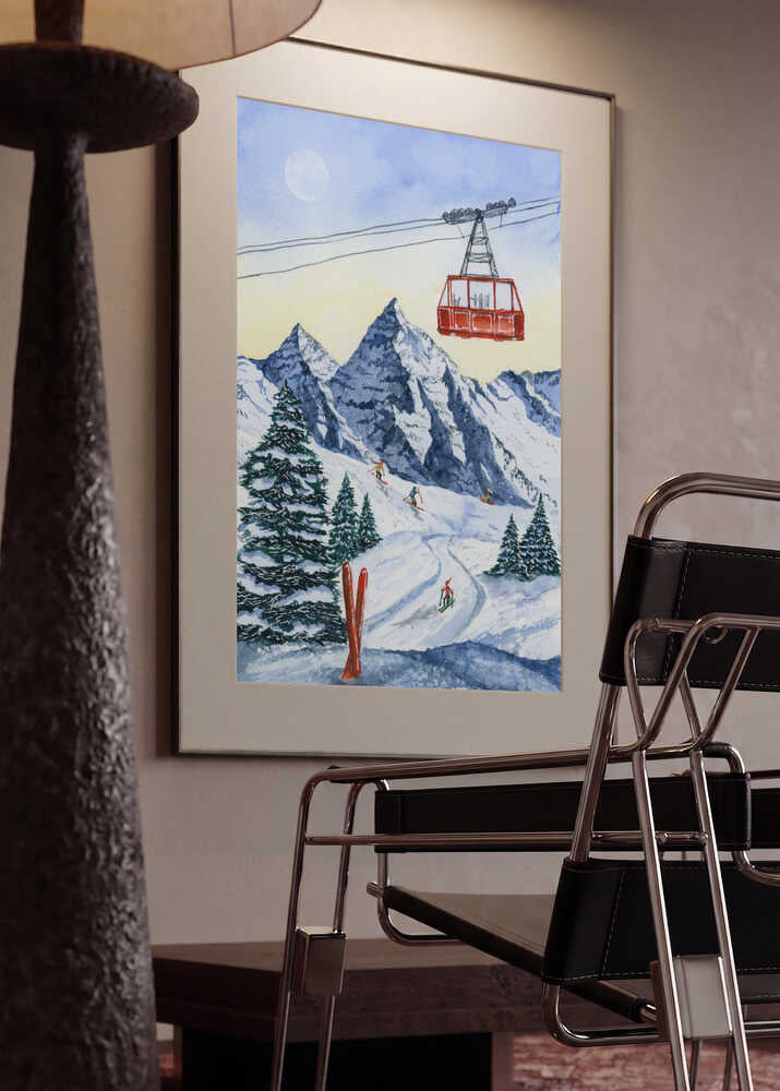 Winter Mountain Skiing