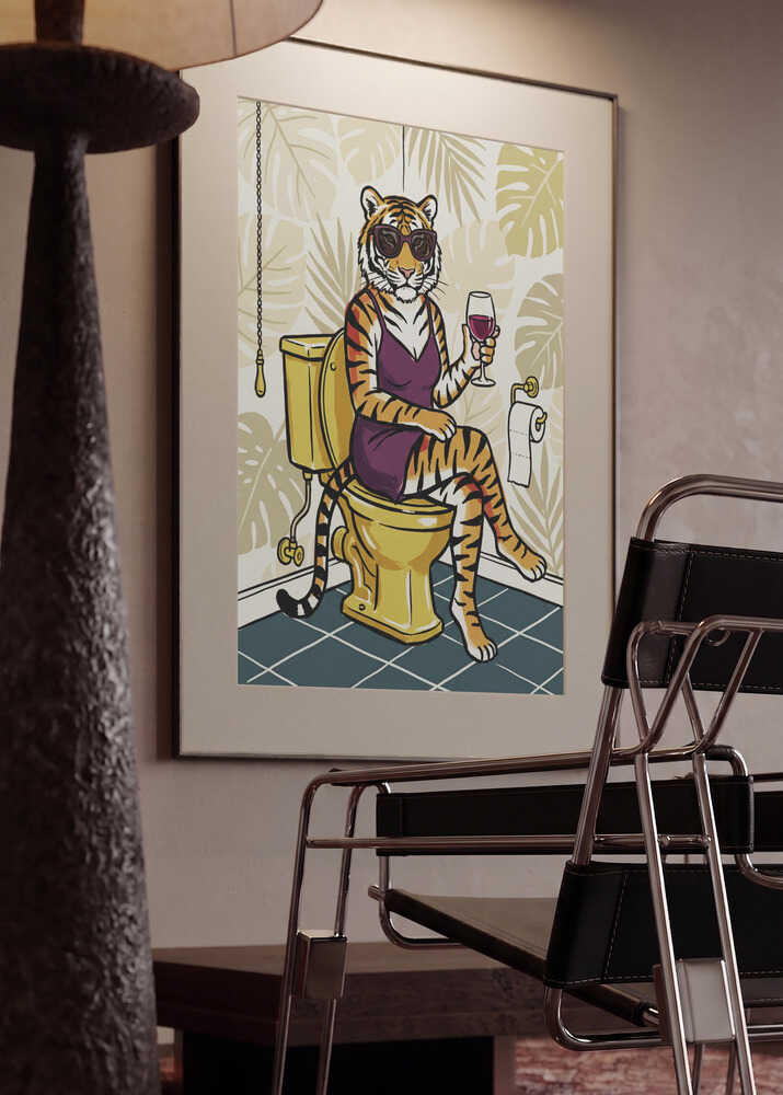 Chic Tiger Bathroom Wine