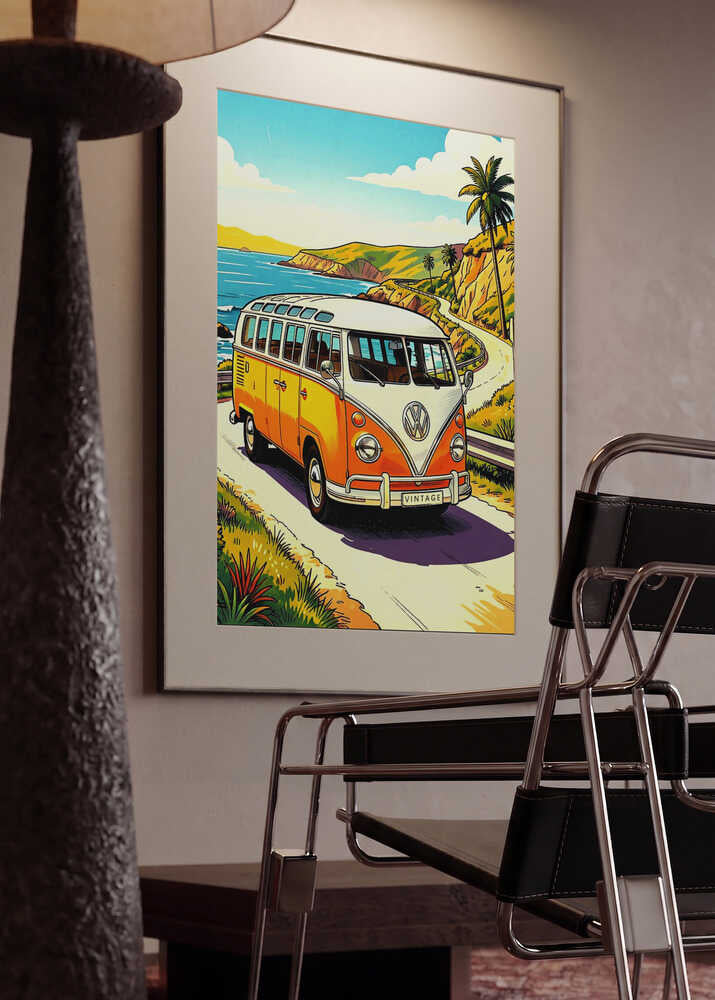 Vintage Bus Coastal Drive