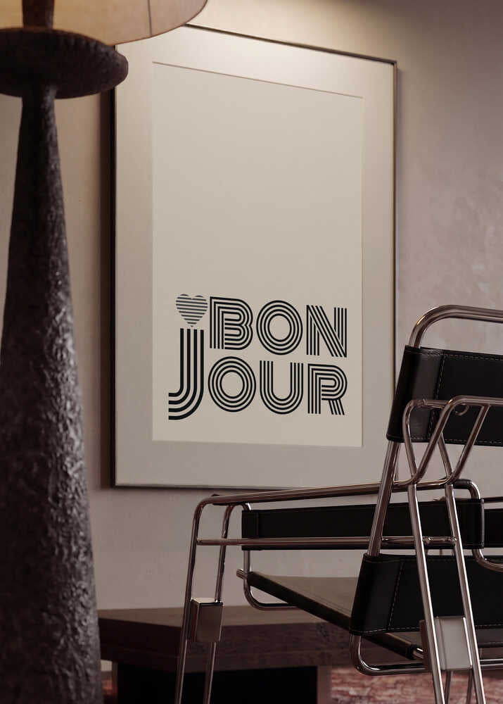 Striped Bonjour Heart