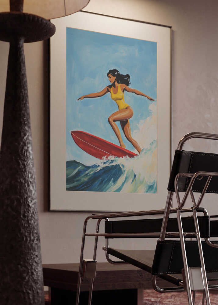 Retro Surfer Girl