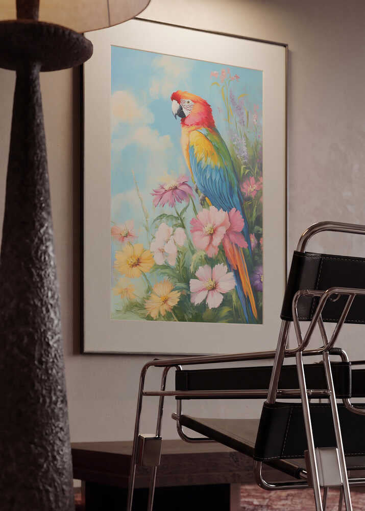 Vibrant Garden Macaw