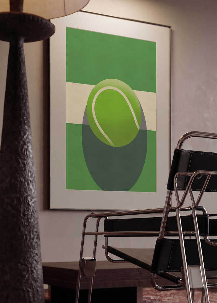 Green Court Tennis Ball