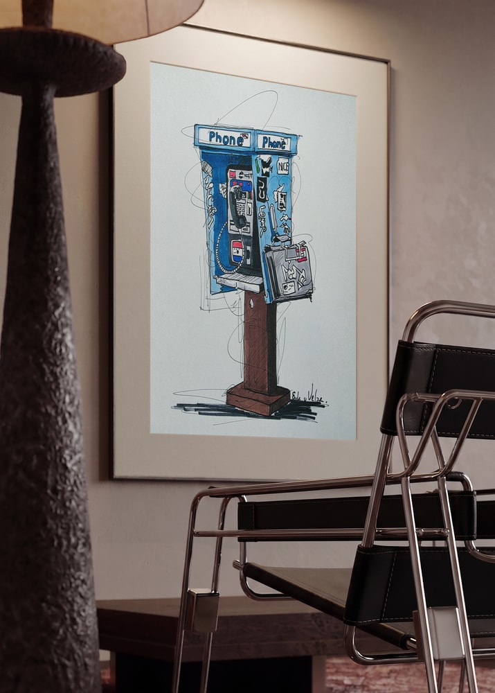 Urban Phone Booth Sketch