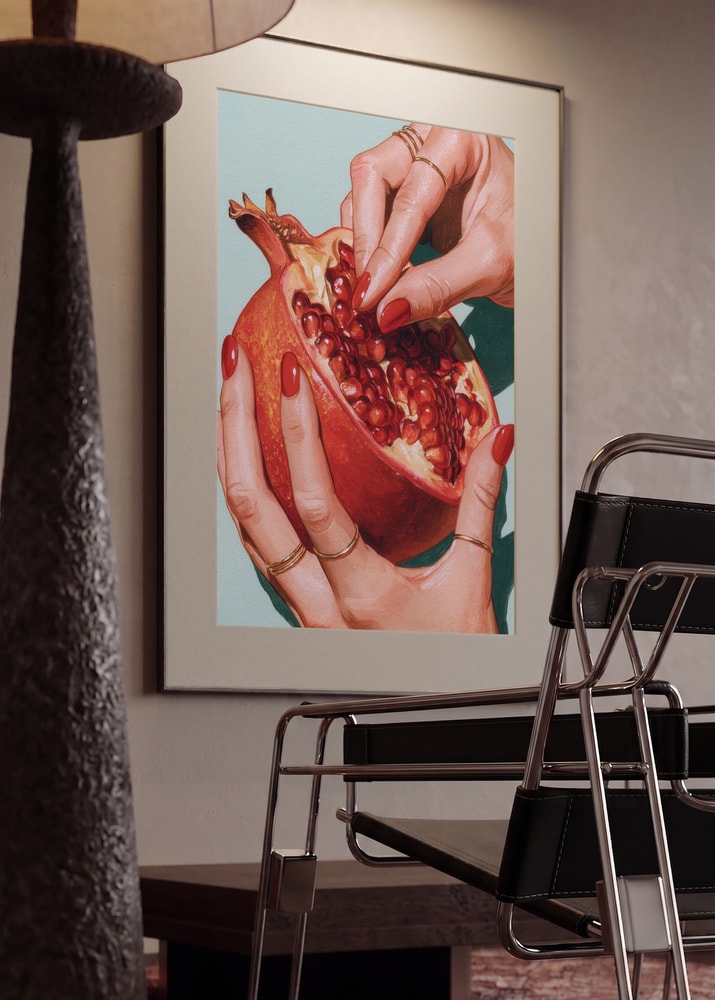 Red Pomegranate Hands