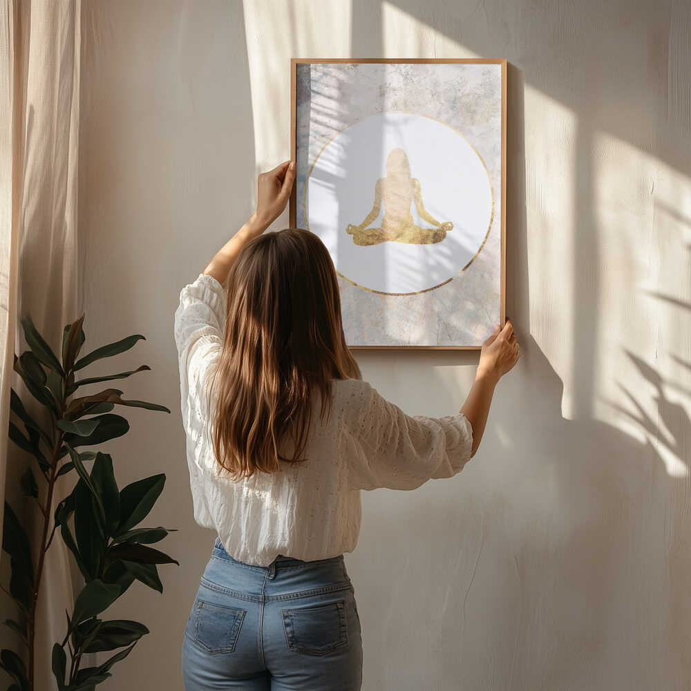 Golden Meditation Silhouette