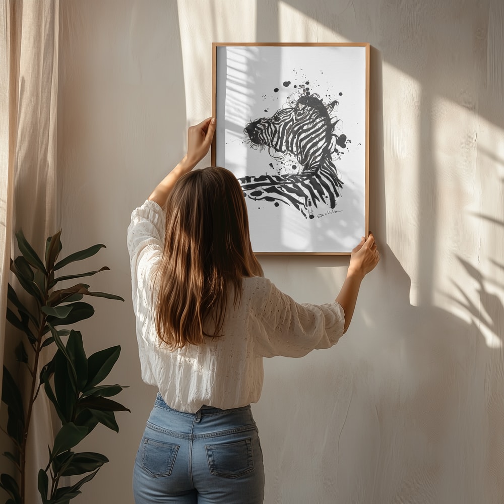 Wild Zebra Ink Splash