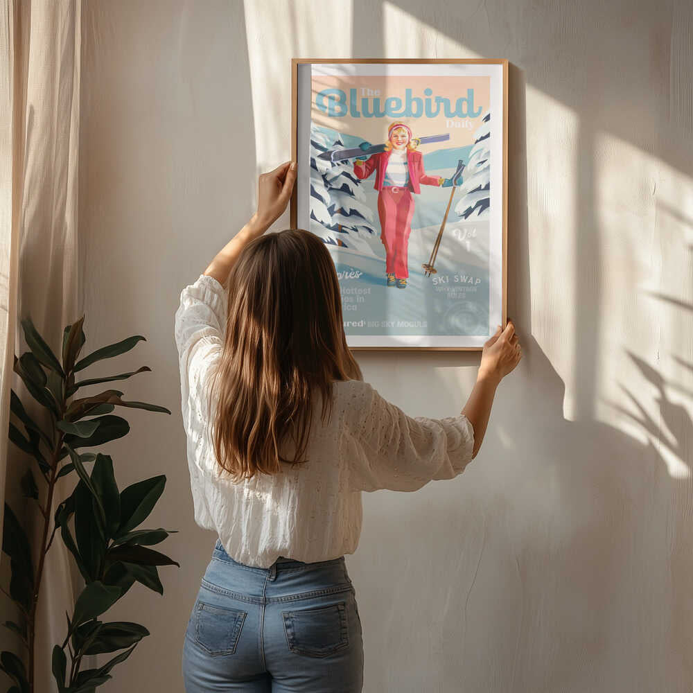 The Bluebird Daily Pinup Ski Art