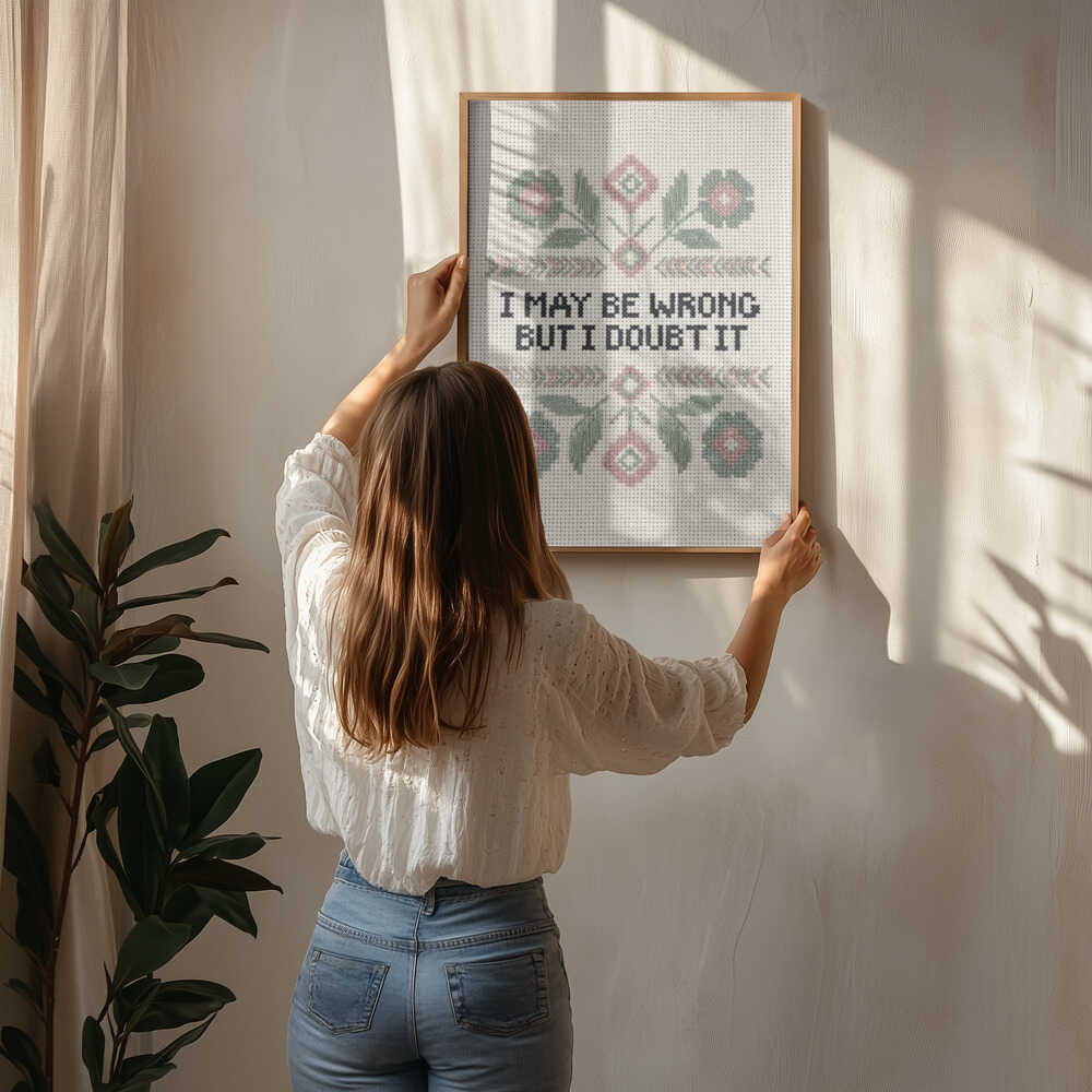 Witty Cross Stitch Quote