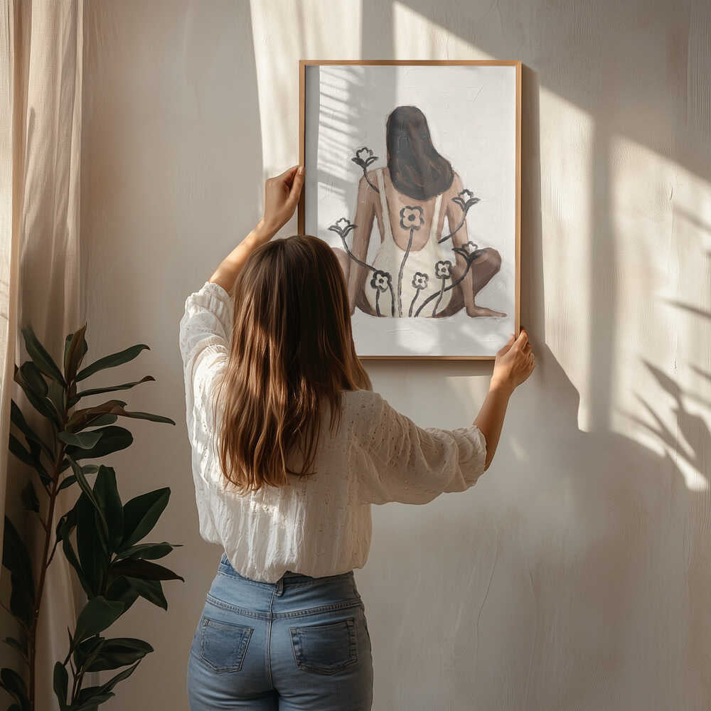 Woman With Blooming Flowers